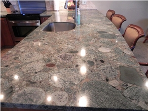 Jurassic Green Mosaic Granite Finished Product