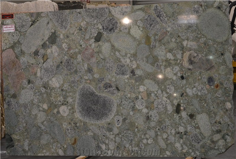Jurassic Green Mosaic Granite Slab