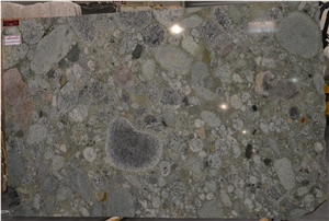 Jurassic Green Mosaic Granite Slab