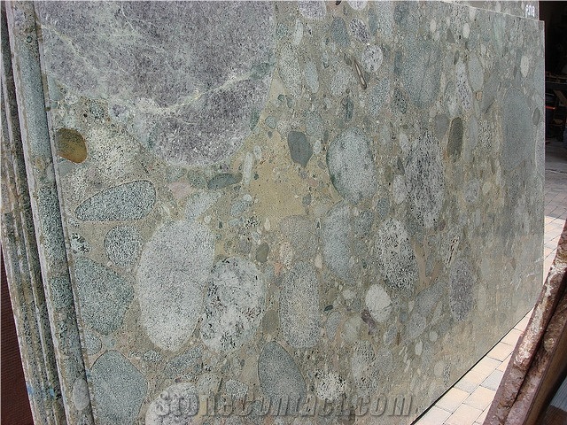 Jurassic Green Mosaic Granite Slab