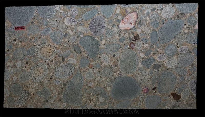 Jurassic Green Mosaic Granite Slab