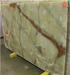 Light Green Onyx Slab