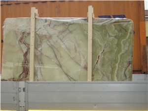 Light Green Onyx Slab