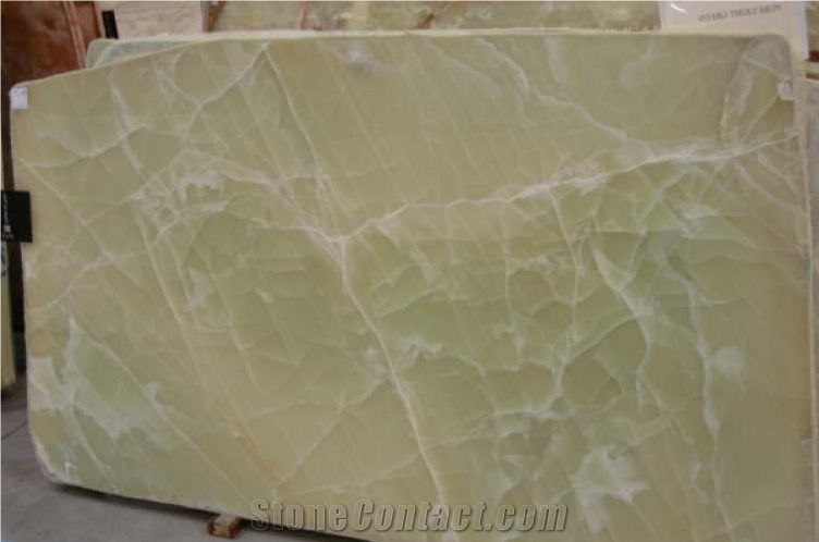 Light Green Onyx Slab
