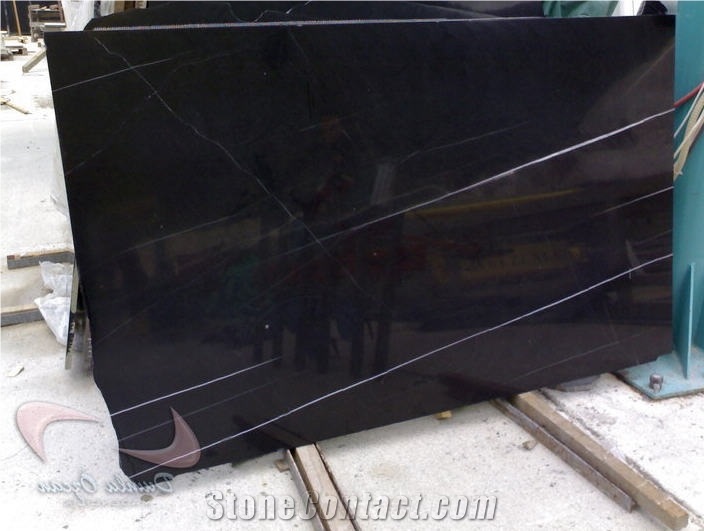 Medi Black Marble Slab
