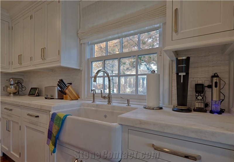 Misty White Marble Finished Product