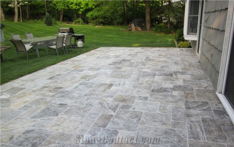 Modena Grey Travertine Finished Product