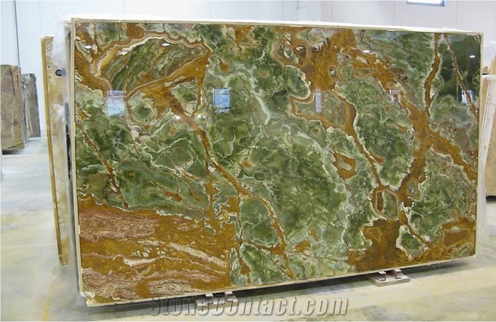 Multicolor Green Onyx Slab