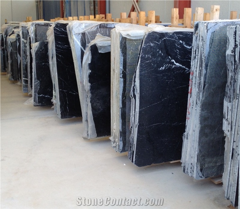 Nero Marquina Marble Slab