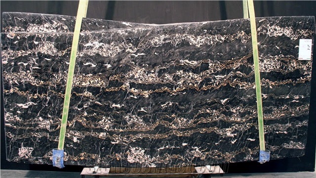 Nero Portoro Vena Fine Marble Slab