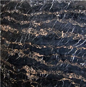 Nero Portoro Vena Fine Marble Tile