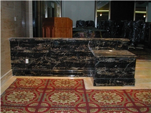 Nero Portoro Vena Larga Marble Finished Product