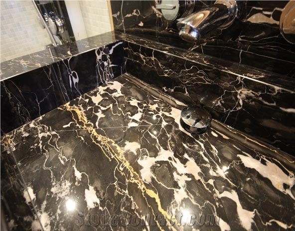 Nero Portoro Vena Larga Marble Finished Product
