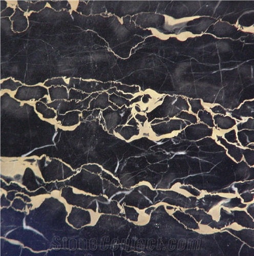 Nero Portoro Vena Larga Marble Tile