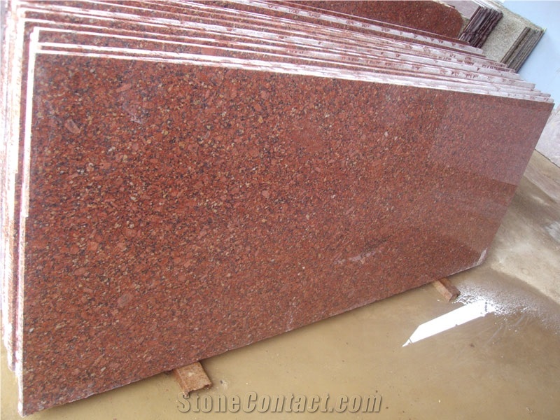 New Imperial Red Granite Slab