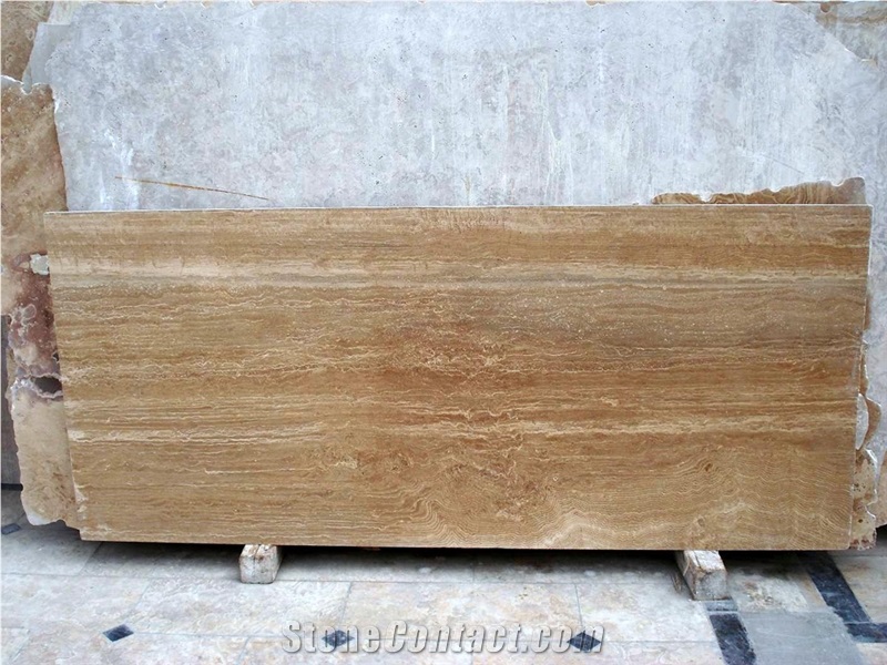 Noce Light Travertine Slab