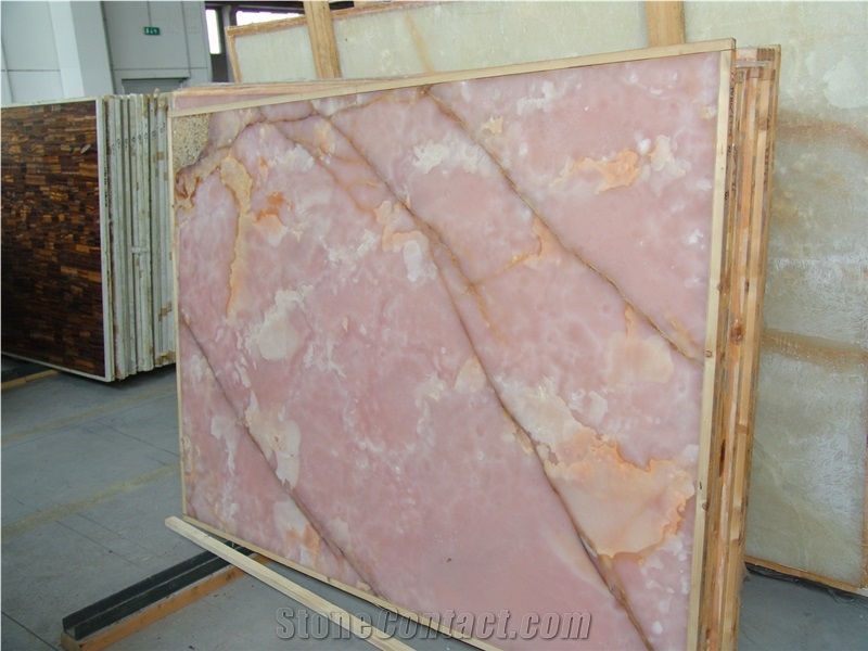 Onice Rosa Slab