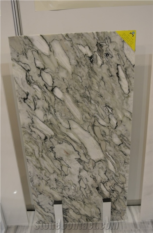 Peacock Green Light Marble Slab