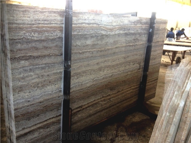 Persian Silver Travertine Slab