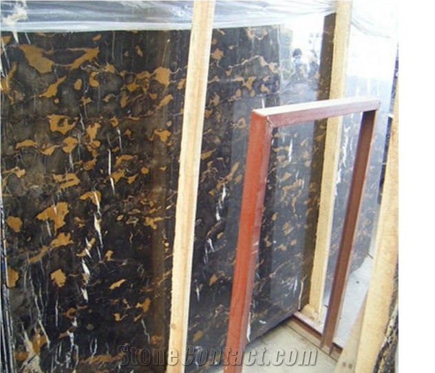 Athens Portoro Marble Slab