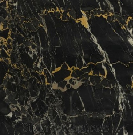 Portoro Nero Giallo Marble Tile