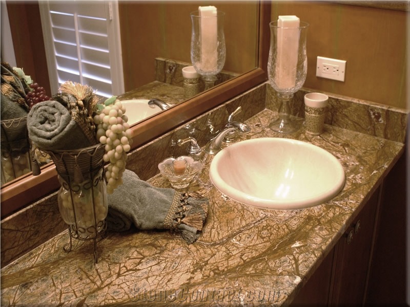 Rainforest Brown Marble Finished Product