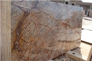 Rainforest Brown Marble Slab