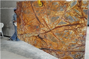 Rainforest Brown Marble Slab