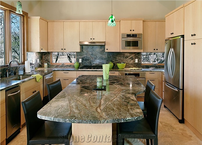 Rainforest Green Marble Finished Product