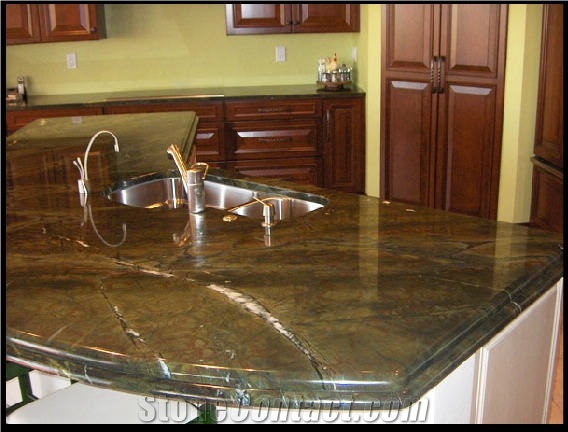 Rainforest Green Marble Finished Product