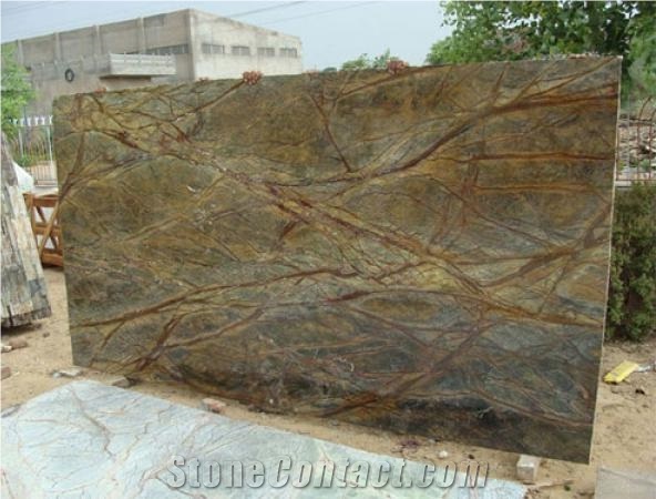 Rainforest Green Marble Slab
