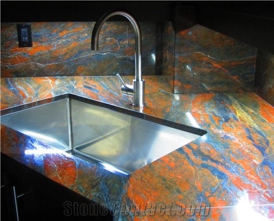 Red Hollywood Quartzite Finished Product