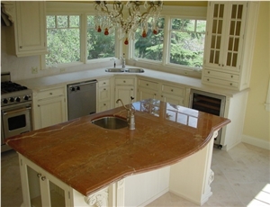Red Hollywood Quartzite Finished Product