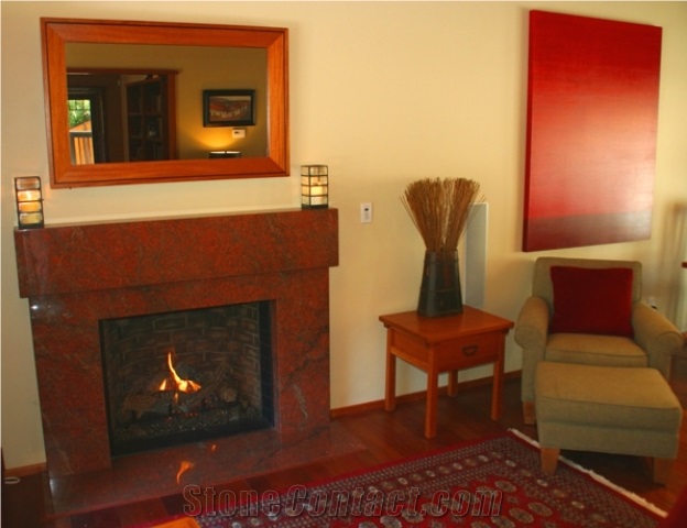 Red Hollywood Quartzite Finished Product