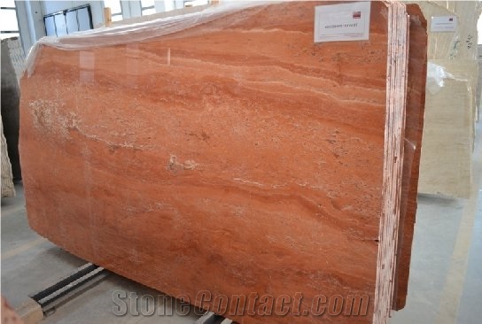 Red Soraya Travertine Slab