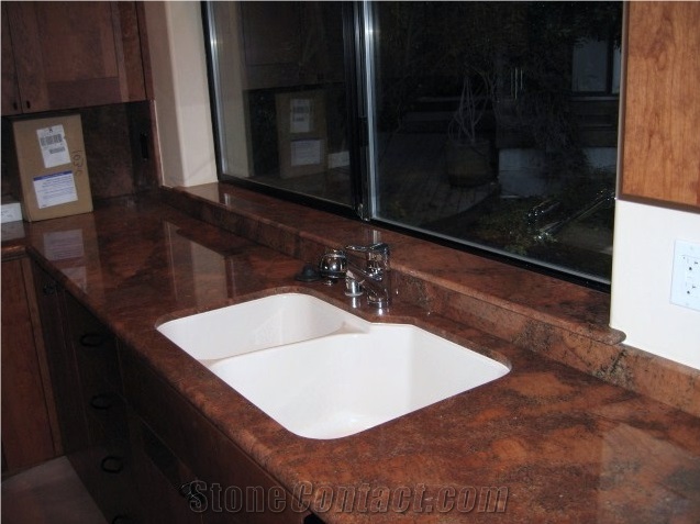 Red Sunset Granite Finished Product