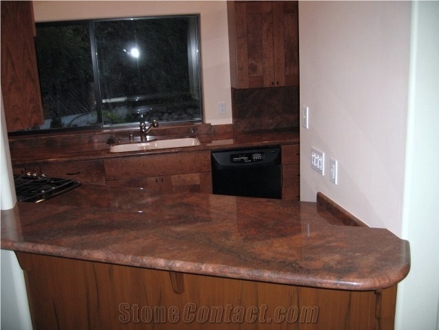 Red Sunset Granite Finished Product