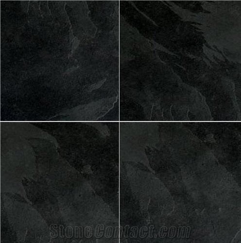 Riven Black Slate Tile