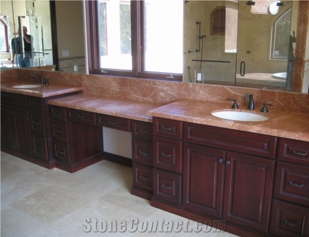 Rojo Coralito Marble Finished Product