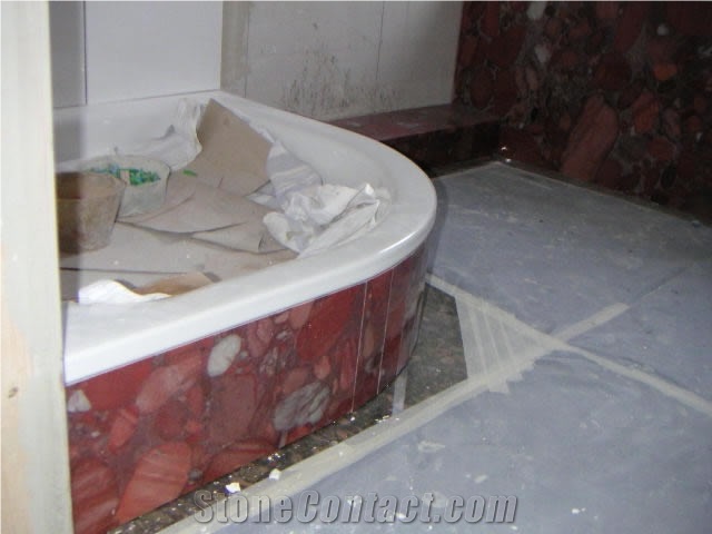 Rosso Marinace Granite Finished Product