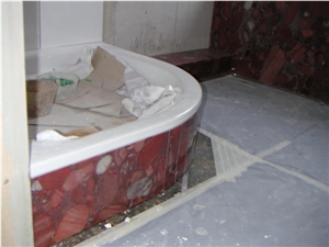 Rosso Marinace Granite Finished Product