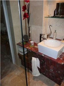 Rosso Marinace Granite Finished Product