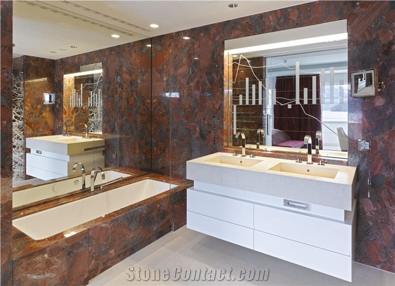Rosso Marinace Granite Finished Product