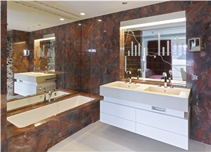 Rosso Marinace Granite Finished Product