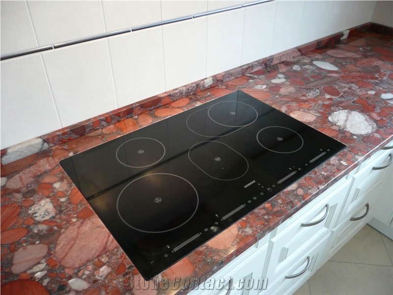Rosso Marinace Granite Finished Product