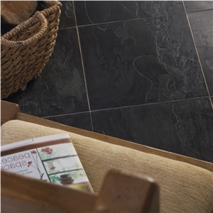 Rustic Black Slate Finished Product
