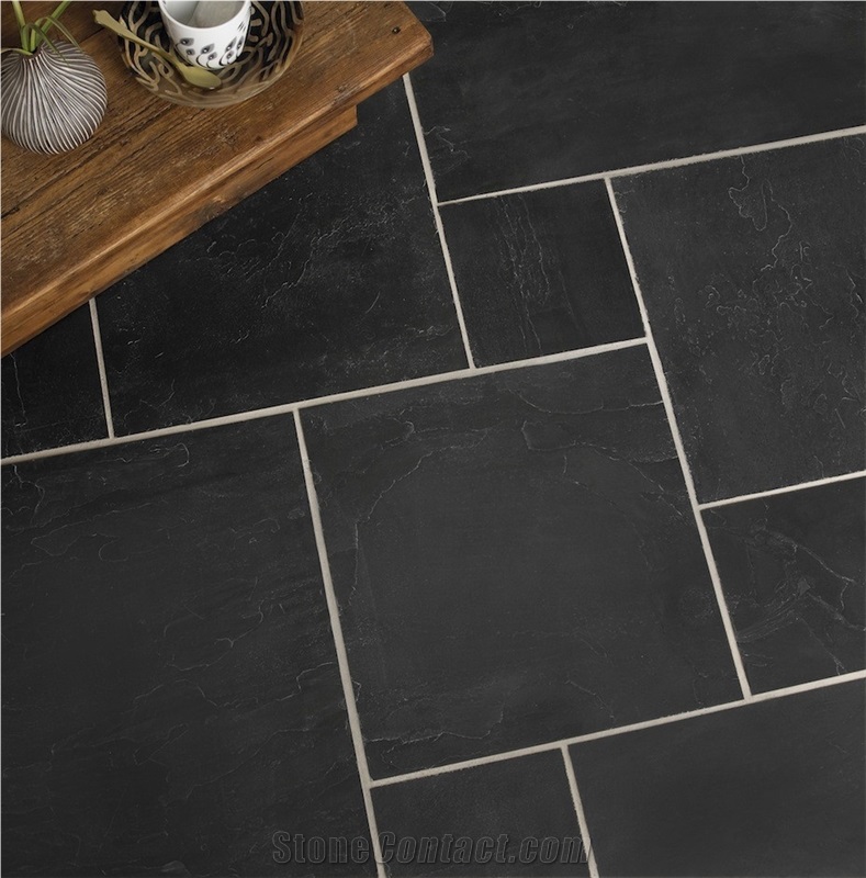 Rustic Black Slate Finished Product