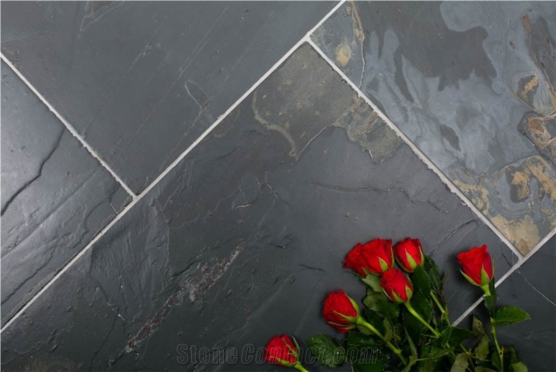 Rustic Black Slate Finished Product