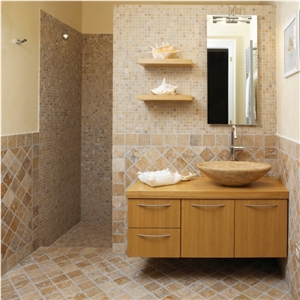 Scabas Brown Travertine Finished Product