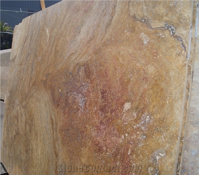 Scabas Brown Travertine Slab